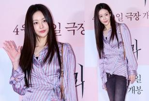 '셔츠가 이래도 돼?' 다 찢은 듯 입었는데, 세련미 폭발한 여배우 시사회룩 이미지