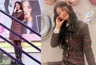 17년간 300번의 보조출연 끝에 주연배우로 우뚝 선 '오뚝이' 여배우, 트위드 원피스룩 이미지