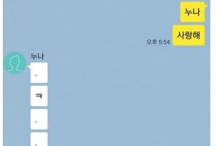 친누나한테 사랑한다고 해본 남동생 이미지