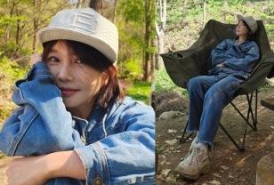 “배우니까 먹고살려고 살을 뺐다"… 셋째 출산 후 22kg 감량한 54세 여배우, 데님룩 이미지