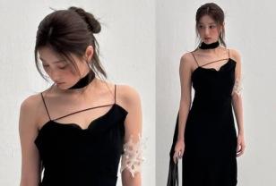 '163cm 무려 37kg..' 혜리가 팔목 부러질 것 같았다는 여배우, 블랙 드레스룩 이미지