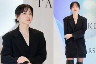 '20살 연상 2조 사업가'와 비밀리 결혼한 탑여배우, 우아한 올블랙룩 이미지