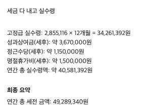94년생 5년차 교사 급여 공개 이미지