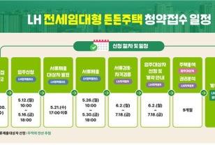 "전세임대형 든든주택 2천800가구 청약 접수" LH, 12일부터 시작 이미지