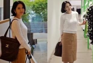 고현정 꺾고 ‘진(眞)’ 당선된 미스코리아 출신 55세 여배우, 세련된 미디스커트룩 이미지