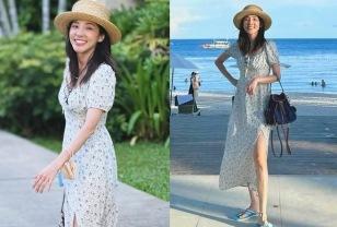바람 불면 날아갈 듯…작고 연약한 몸에 재산 3위 40세 여가수, 청순 휴양지룩 이미지