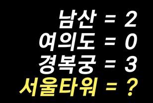눈치 빠른 한국인은 바로 맞히는 문제 이미지