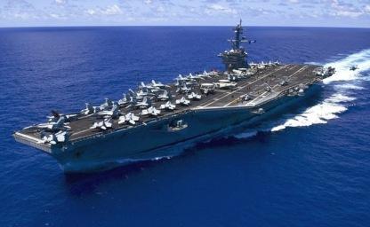 北 지휘부 일발 타격 가능, F-35C 싣고 온 미국 칼빈슨함 전격 투입! 이미지