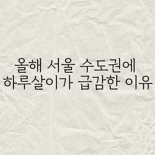 올해 서울 수도권에 하루살이가 급감한 이유