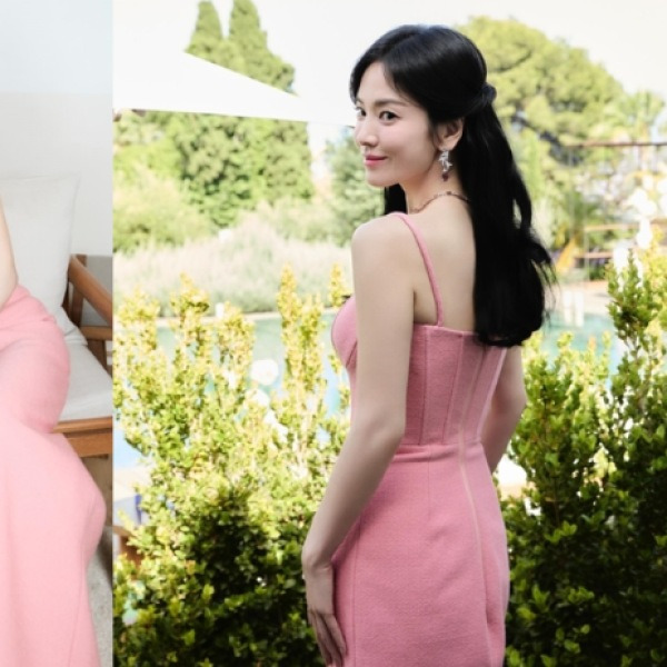 여신 미모로 소화한 '핑크색 드레스에 선글라스' 힙한 조합 여배우 패션