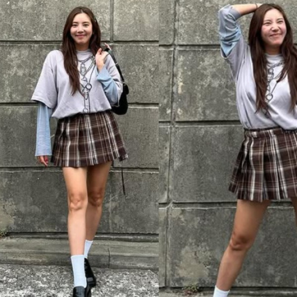 너무 예뻐서 엄마가 학창시절 삭발해버린 연예인, 미니스커트룩