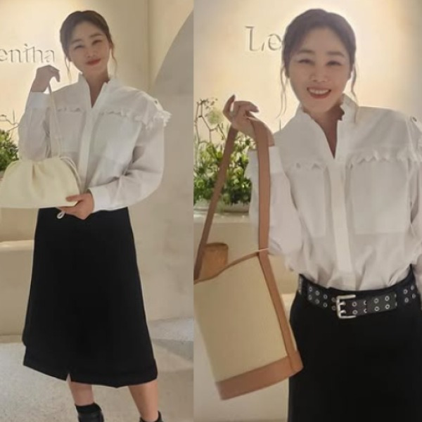 "아들 낳을 때마다 1억?" 50대 워너비..미스코리아 출신 여배우, 스커트 패션