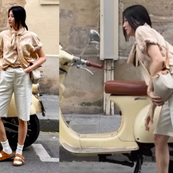 '오빠 결혼하면 하객으로 갈게'라더니 '그 오빠'와 결혼한 여배우, 버뮤다팬츠룩