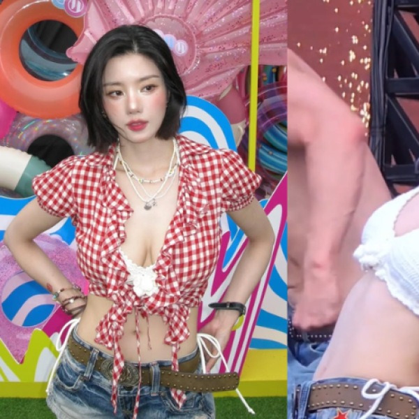 레전드 갱신..워터밤 여신 권은비 감탄나오는 보디라인, 과감한 셔츠룩