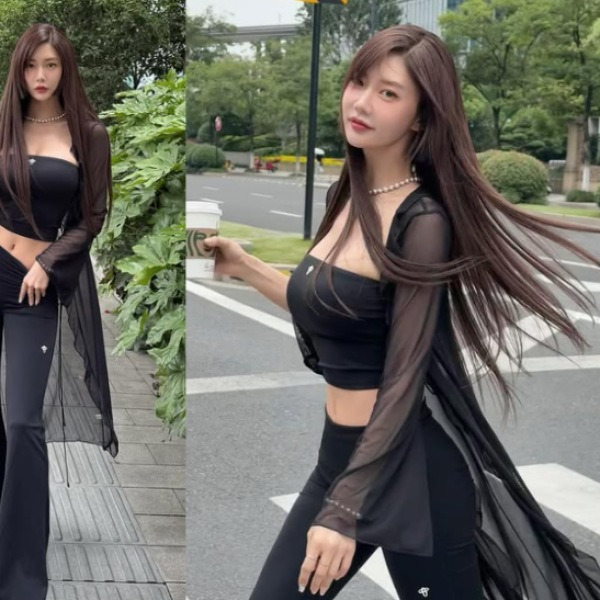 무명이었는데 '시구 한번'에 모든 남자들의 이상형 되고 cf 휩쓴 여배우, 올블랙룩