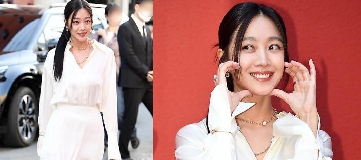 얼굴형 망칠까 봐 '치과의사 아버지'도 손 안 댄 미모, 7개월차 새댁 여배우, 화이트룩 이미지