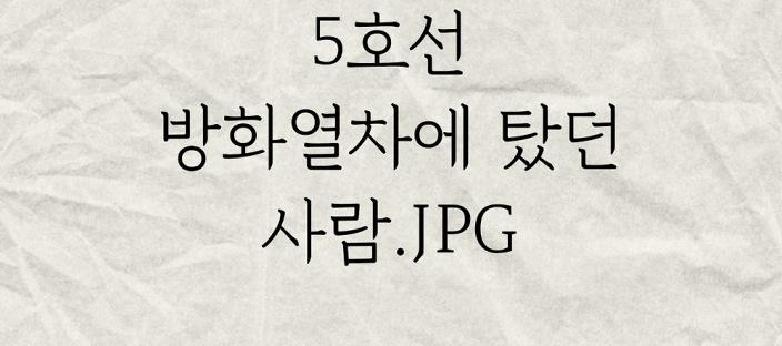 5호선 방화열차에 탔던 사람 후기 이미지