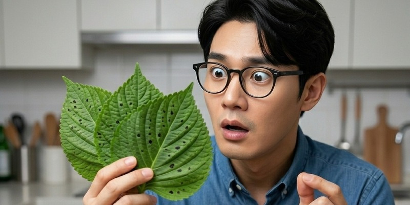 깻잎에 생긴 까만 점, 곰팡이일까? | 건축사 리빙후요쓴의 살림꿀팁
