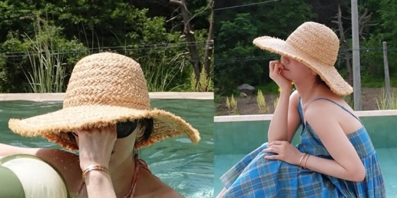 송혜교, 수영장에 풍덩 밀짚모자도 럭셔리! 영화의 한 장면 같은 우아한 리조트룩 - 콘텐츠뷰