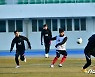 몸푸는 男 올림픽 축구대표팀