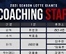 롯데, 2021시즌 코치진 확정..브랜든 맨 피칭 코디네이터 영입