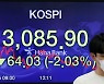 코스피 2%대 급락..3,100선 일주일만에 무너져