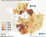 [그래픽] 경기도 시군구별 매매 최고가 면적 개수 현황