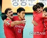 [포토] 3-0 완승 거둔 후 환호하는 한국전력