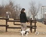 햇볕 즐기는 강아지