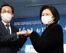 <포토> 우상호-박영선, 민주당 서울시장 후보 2파전