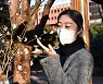 부산교육청 정원에 핀 매화..입춘 1주일여 앞두고 꽃망울 터뜨려