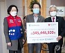 희망천사학교 지원금 전달받는 조희연 교육감