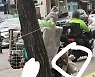 "오토바이 적재함에 개 매달고 질주"..동물학대 논란