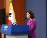 브리핑하는 박경미 대변인