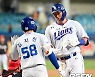 김동엽,'타격 침묵 깨는 솔로포' [사진]