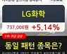 LG화학, 상승출발 후 현재 +5.14%.. 외국인 기관 동시 순매수 중
