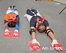 '항구적 수해 대책' 촉구 오체 투지 행진