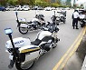 인천 경찰, 법규 위반 배달 오토바이 단속 중