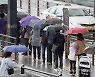 제법 굵은 빗방울 떨어지는 서울