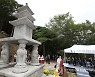 해체·수리 마치고 화엄사로 돌아온 사사자 삼층석탑