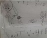7살이 그린 오징어게임 총쏴 죽이는 장면..아동학대 논란