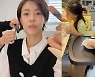 '치과의사♥' 이윤지, 두 딸 먹는 모습만 봐도 행복..짱구 볼살 너무 귀여워