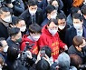 부산 합동 선거운동 나선 이준석-윤석열
