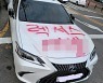 "렉서스 X발" 불법주차 일본차 빨간 페인트 테러에 네티즌 갑론을박