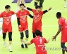 기뻐하는 한국전력 선수들