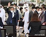 두바이 엑스포 한국의 날 공식행사 참석하는 문 대통령 내외