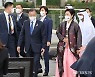 두바이 엑스포 한국의 날 공식행사 참석하는 문 대통령 내외