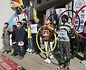 베이징올림픽  보이콧 구호 외치는 대만 운동가들