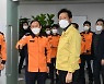 설 연휴 첫날, 금천소방서 찾은 오세훈 서울시장