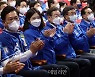 이재명, 선거사무소 개소식..윤석열정부 '맹폭'